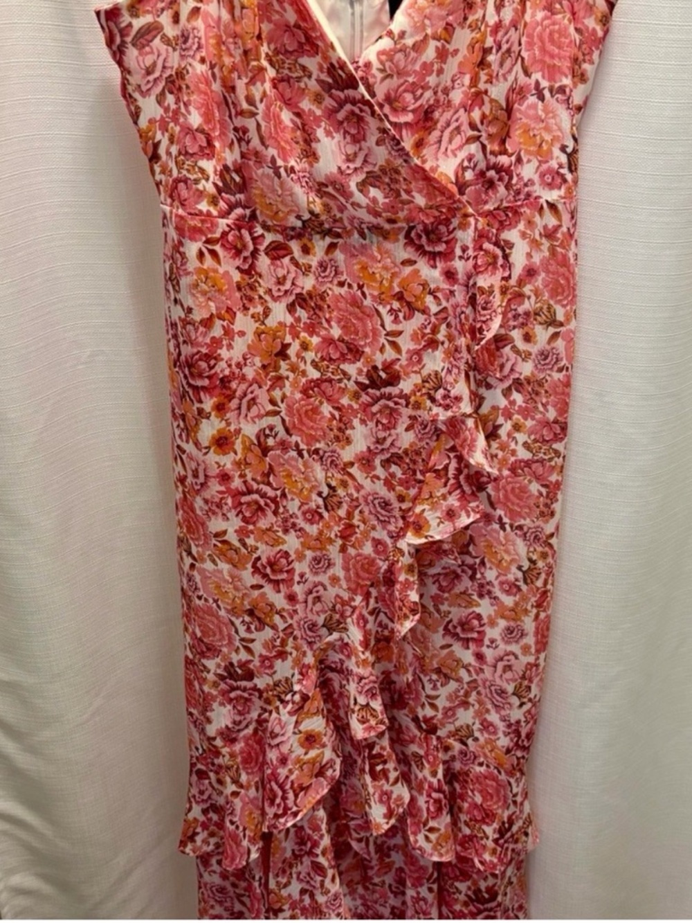 Lulu's Always Enchanting Pink Floral Ruffled High-low Dress - Picture 2 of 5